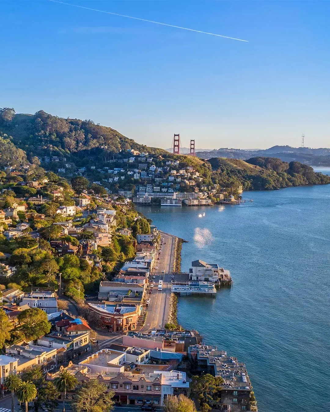 Sausalito waterfront A bird's eye view.